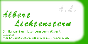 albert lichtenstern business card